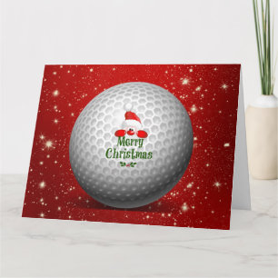 Jul Golf Santa Design Kort