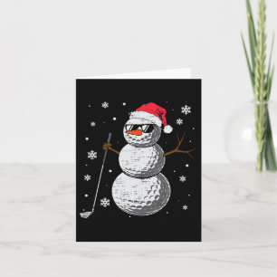 Jul Golf Snögubbe Hat Santa Julafton Golfer Manar Kort