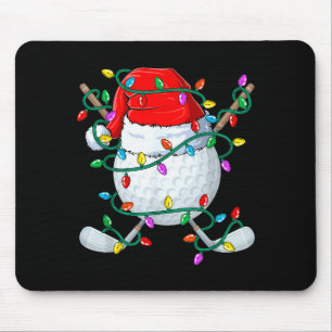 Jul Golf Xmas Tomte Tröjor Hatt Golfer Golfspelare Musmatta