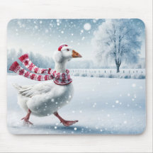Jul Goose Walking i Snöflingor