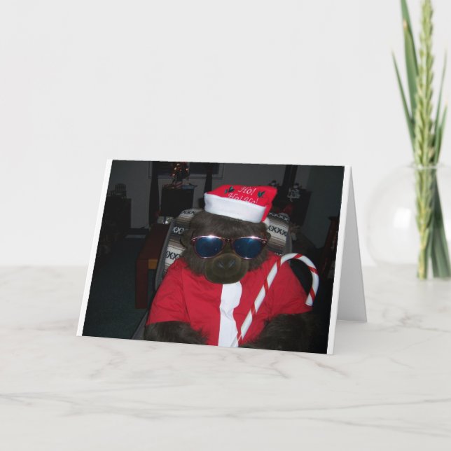 Jul Gorilla Jultomten Helgkort (Framsida)