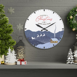 Jul | GOTT NYTT ÅR | Santa gift Stor Klocka