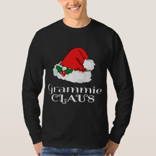 Jul Grammie Claus Matching Pajama Santa Hat T Shirt