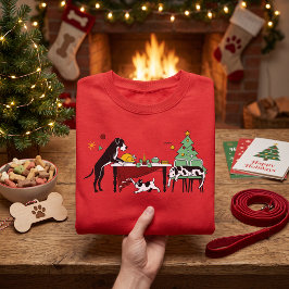 Jul Grand Dansk Französisk Bulldogg Kul T Shirt