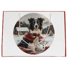 Jul Gräns Collie Hund Snögubbe