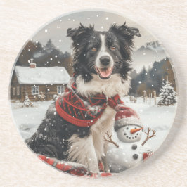 Jul Gräns Collie Hund Snögubbe Underlägg