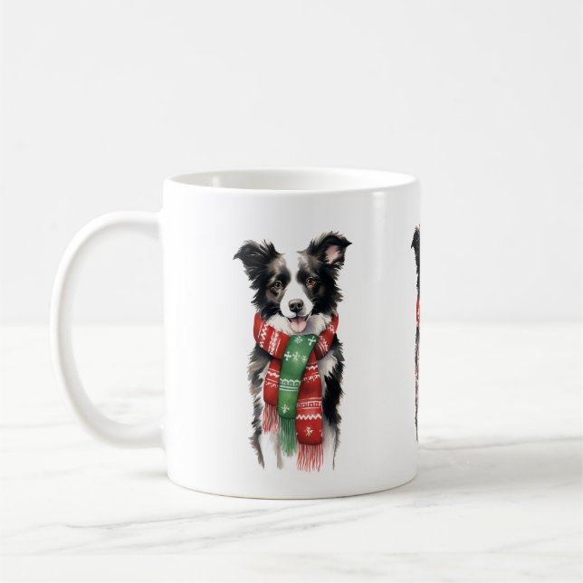 Jul Gräns Collie Mugg - Festive Helgdag Mugg (Vänster)