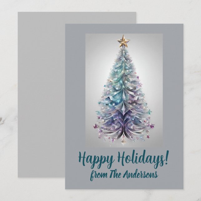 Jul gräs 12, God jul, hälsningskort Inbjudningar (Fram/baksida)