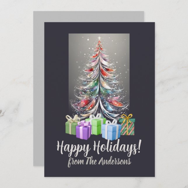 Jul gräs 14 God jul, hälsningskort Inbjudningar (Fram/baksida)