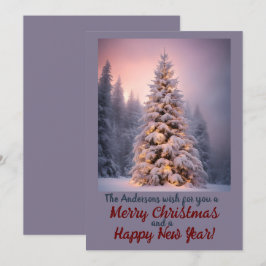 Jul gräs 75, snöfall först. Julhälsningar kort