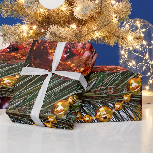 Jul Gräs Bauble och Garland Presentpapper (Helgdagar)