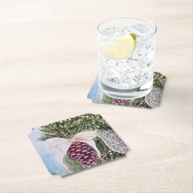 Jul Gräs Cone Ornament Underlägg Papper (Insitu)