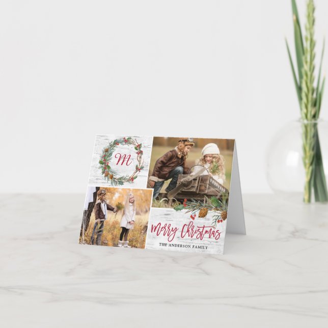 Jul Gräs Cones 2 PHOTOS Birch Birch Folch Helgkort (Framsida)