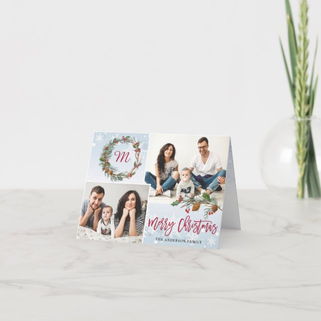 Jul Gräs Cones 3 PHOTOS Hälsning, påsatt Helgkort (Framsida)