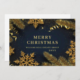 Jul Gräs Cones Corporate Rustic Hälsning Julkort