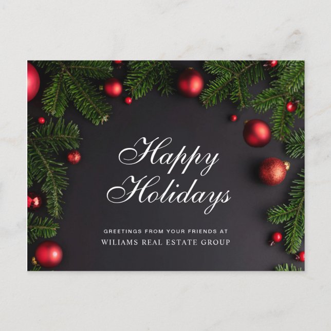 Jul Gräs Cones Gren Rustic Hälsning Vykort (Framsida)