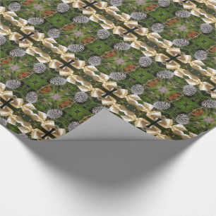 Jul Gräs Cones Ribbon Kaleidoscopic Mönster Presentpapper
