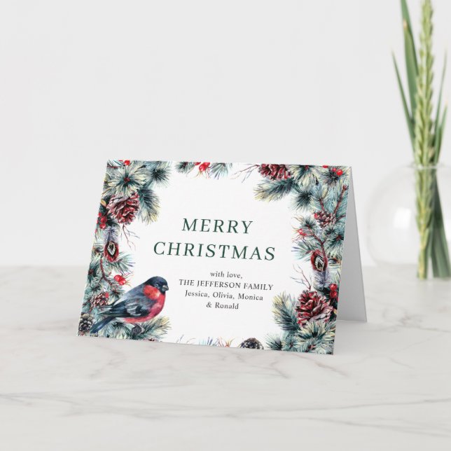 Jul Gräs Cones Rustic Hälsning Helgkort (Framsida)