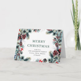 Jul Gräs Cones Rustic Hälsning Helgkort