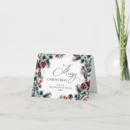 Jul Gräs Cones Rustic Hälsning Helgkort