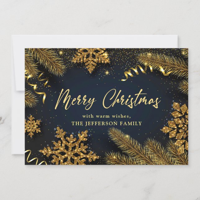 Jul Gräs Cones Rustic Hälsning Julkort (Framsida)