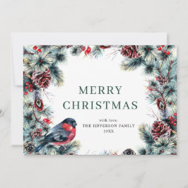 Jul Gräs Cones Wandery Rustic Hälsning Julkort