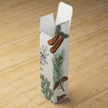 Jul Gräs Conifer Forest Festive Presentask För Vinflaska<br><div class="desc">En vacker julklapp med barrträd,  gräs och Julafton. Perfekt för julhelgen.</div>