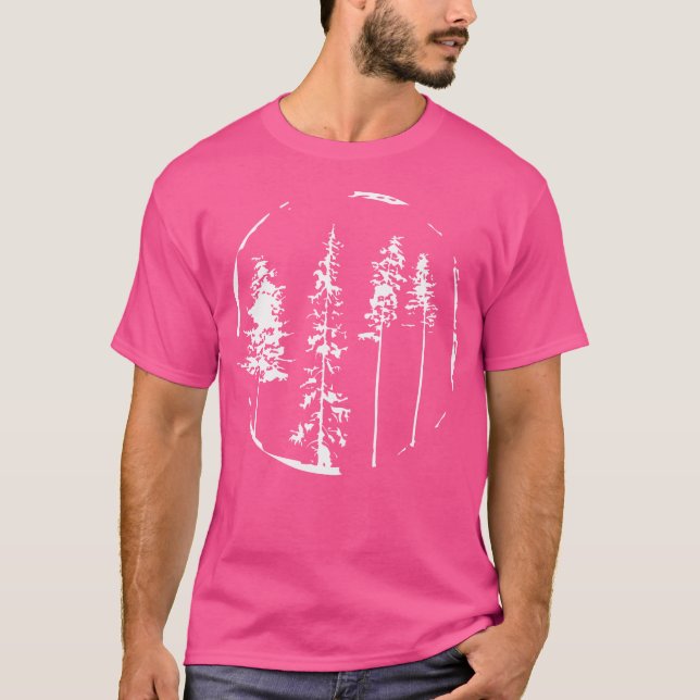 Jul Gräs Forest Gräs Träd T Shirt (Framsida)