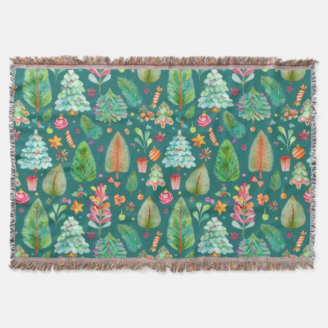 Jul gräs mönster filt (Framsidan)