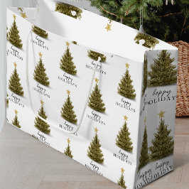 Jul Gräs Träd Glad helg Typograpy