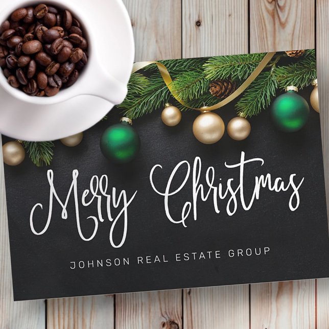 Jul Gräs Träd God jul Business Julkort (Skapare uppladdad)