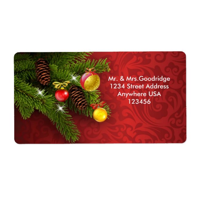 Jul gräs träd, koner och balar fraktsedel (Framsidan)