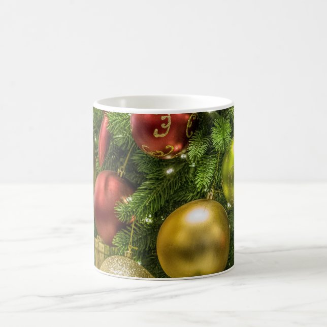 Jul Gräs Träd och och Kaffe Vita Kaffe Mugg (Center)