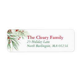 Jul Gräs Watercolor | 2016 Chrismas Return Returadress Etikett