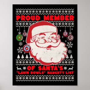 Jul Gräsmatta Bowls Idea För manar och Santas Jula Poster