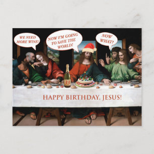 Jul Grattis på födelsedagen Jesus Tecknader Stil F Helg Vykort