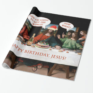 Jul Grattis på födelsedagen Jesus Tecknader Stil Presentpapper