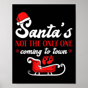 Jul Graviditets Tillkännagivande Tomtens Poster