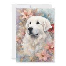 Jul Great Pyrenees Platt Julkort