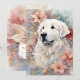 Jul Great Pyrenees Platt Julkort