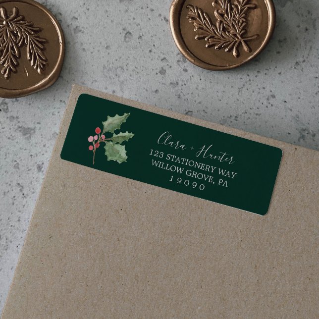 Jul Greenery | Adressetikett för Gröntens returadr Returadress Etikett (Skapare uppladdad)
