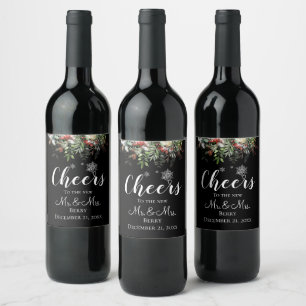 Jul Greenery Cheers Ledamot Jul Vinflaska Etikett