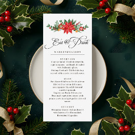 Jul Greenery Foliage Elegant bröllop Meny