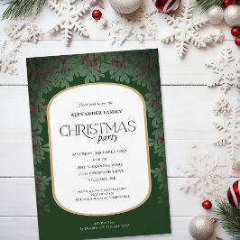 Jul Greenery Mistletoe jul Party Inbjudningar