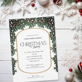 Jul Greenery Mistletoe jul Party Inbjudningar