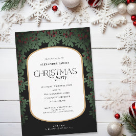 Jul Greenery Mistletoe jul Party Inbjudningar