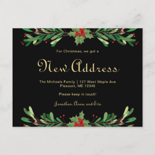 Jul Greenery Ny adress Helgdag Move Vykort