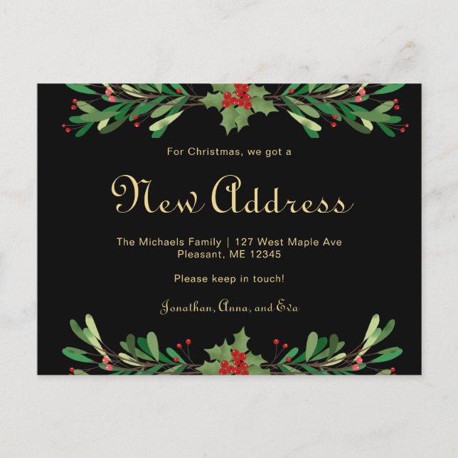 Jul Greenery Ny adress Helgdag Move Vykort (Framsida)