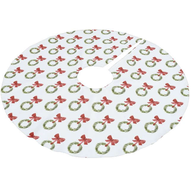 Jul Greenery WAN Red Bow Rustic Julgransmatta Borstad Polyester (Vinklad)