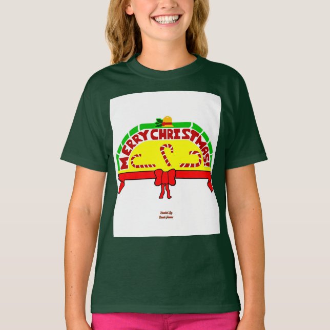 Jul Greetings Girls Deep Forest T Shirt (Framsida)